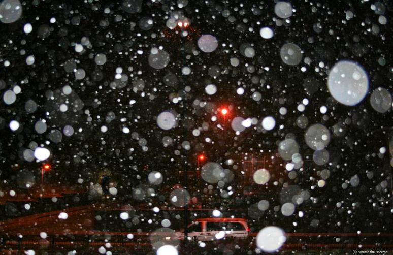 A thousand million flakes falling